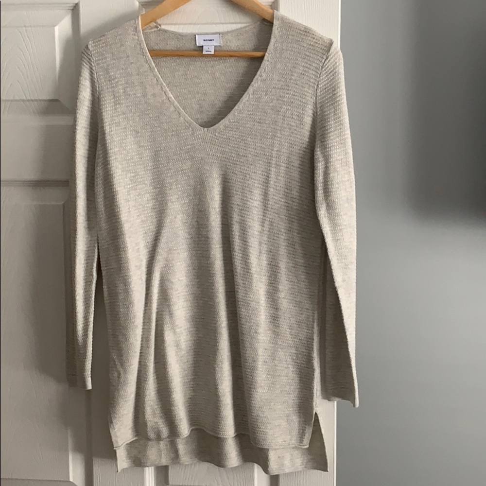 Light silver long sweater